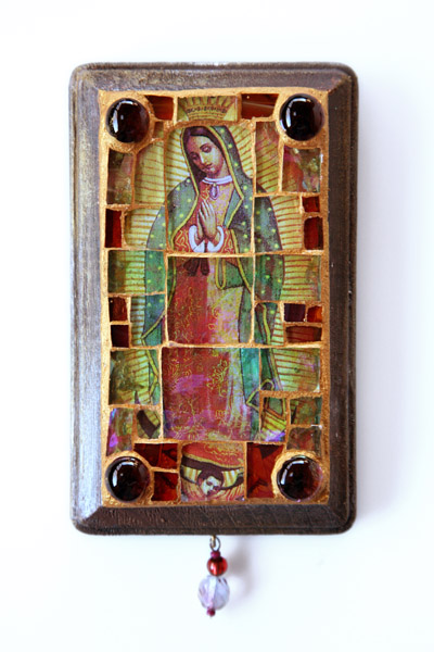 Mosaic Our Lady of Guadalupe Plaque